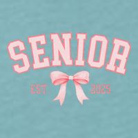 Senior 2025 Coquette Class Of 2025 P.Ink Bows Retro Gift Sueded Cloud Jersey T-Shirt