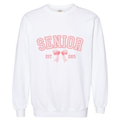 Senior 2025 Coquette Class Of 2025 P.Ink Bows Retro Gift Garment-Dyed Sweatshirt