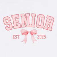 Senior 2025 Coquette Class Of 2025 P.Ink Bows Retro Gift Garment-Dyed Sweatshirt