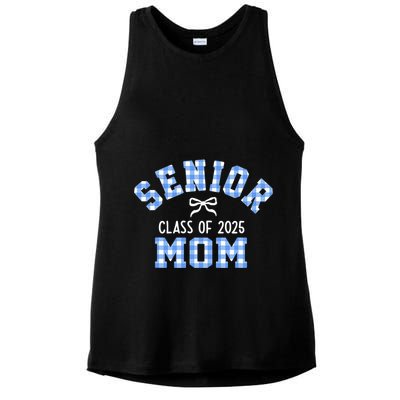 Senior 2025 Class Of 2025 Senior Mom Bow Back To School Ladies PosiCharge Tri-Blend Wicking Tank