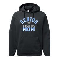 Senior 2025 Class Of 2025 Senior Mom Bow Back To School Performance Fleece Hoodie