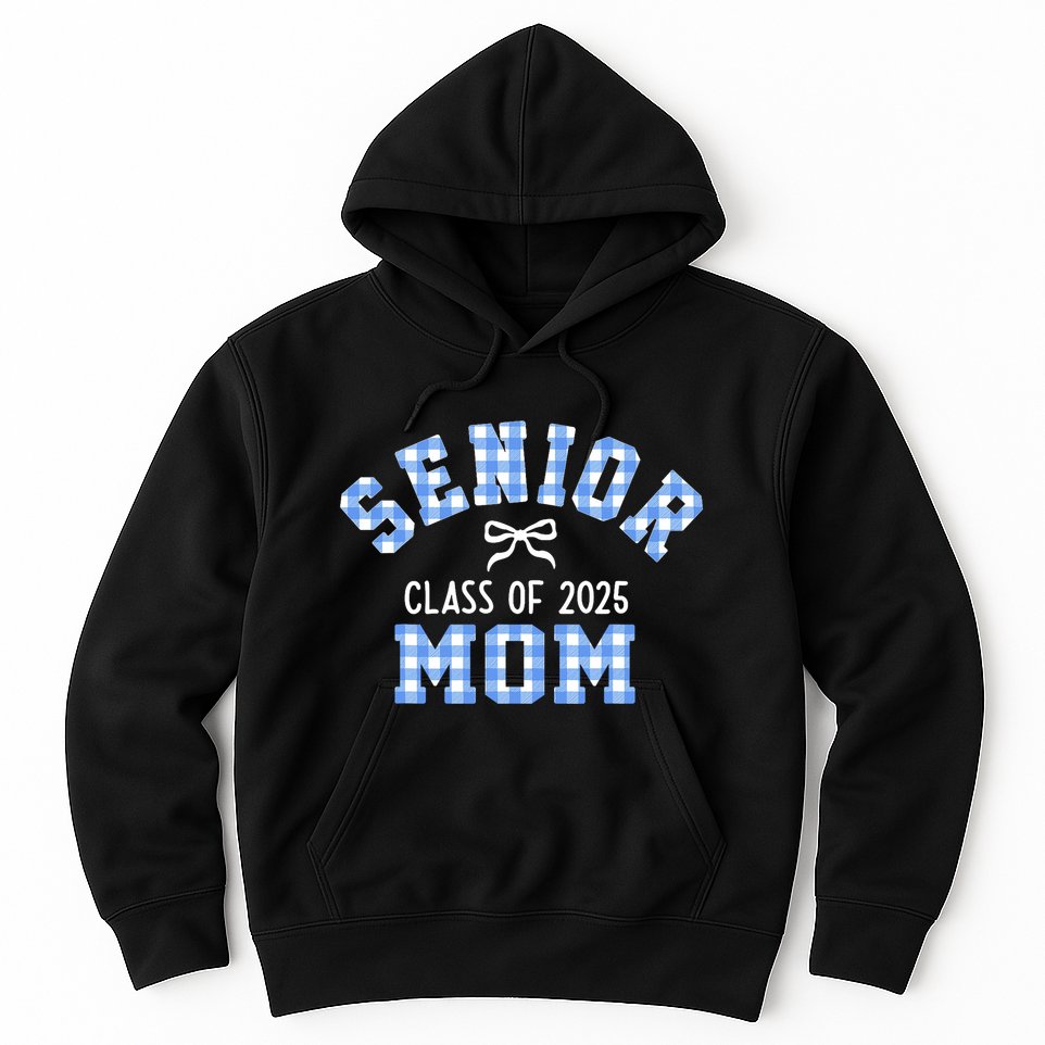 Senior 2025 Class Of 2025 Senior Mom Bow Back To School Hoodie