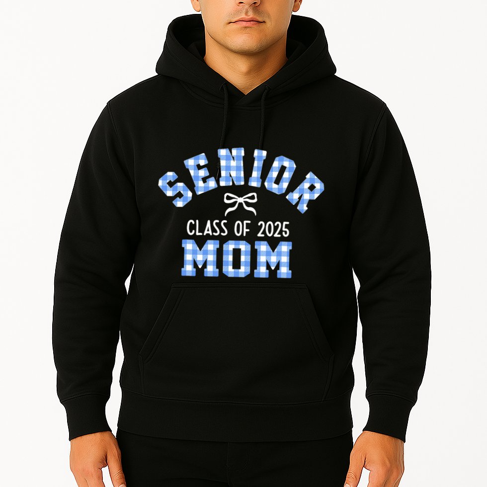 Senior 2025 Class Of 2025 Senior Mom Bow Back To School Hoodie