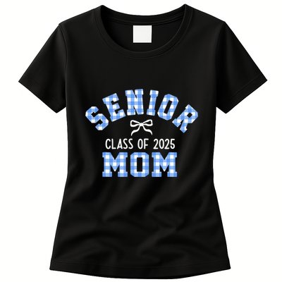 Senior 2025 Class Of 2025 Senior Mom Bow Back To School Womens T-Shirt