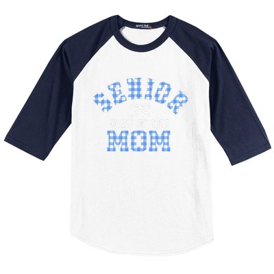 Senior 2025 Class Of 2025 Senior Mom Bow Back To School Baseball Sleeve Shirt