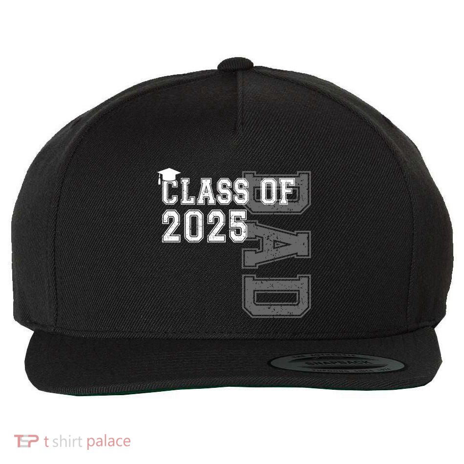 Senior 2025 Class Grad Proud Dad Class Of 2025 Meaningful Gift Wool Snapback Cap
