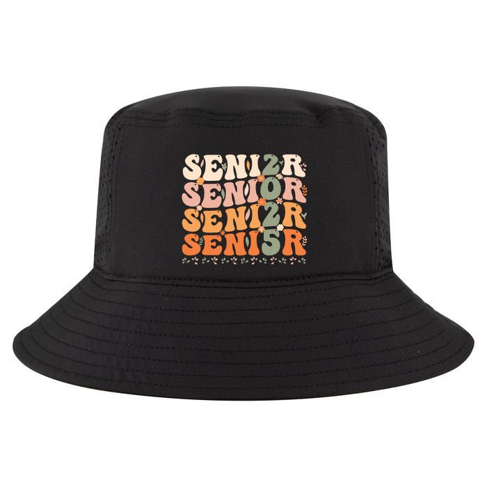 Senior 2025 Class Of 2025 Graduation 2025 Groovy Cool Comfort Performance Bucket Hat