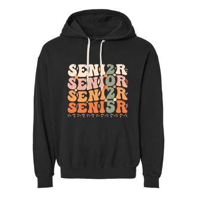 Senior 2025 Class Of 2025 Graduation 2025 Groovy Garment-Dyed Fleece Hoodie