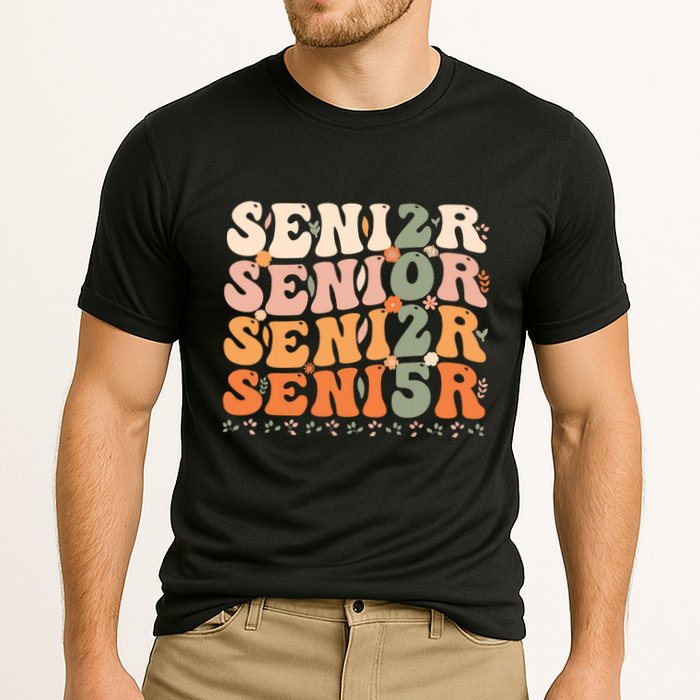 Senior 2025 Class Of 2025 Graduation 2025 Groovy Cooling Performance Crew T-Shirt