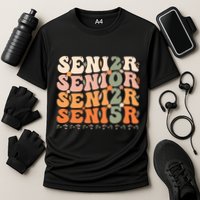 Senior 2025 Class Of 2025 Graduation 2025 Groovy Cooling Performance Crew T-Shirt