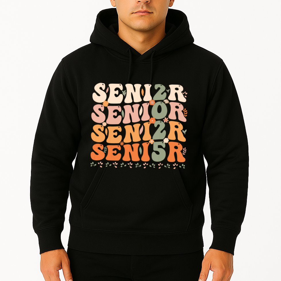 Senior 2025 Class Of 2025 Graduation 2025 Groovy Hoodie