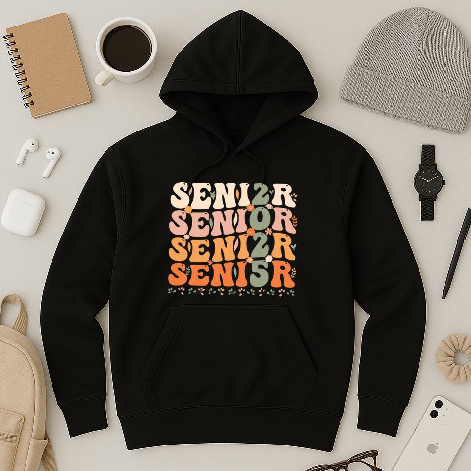 Senior 2025 Class Of 2025 Graduation 2025 Groovy Hoodie