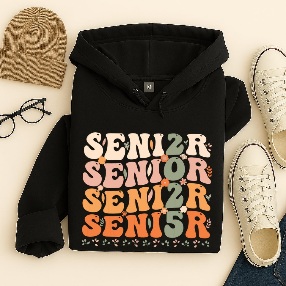 Senior 2025 Class Of 2025 Graduation 2025 Groovy Hoodie