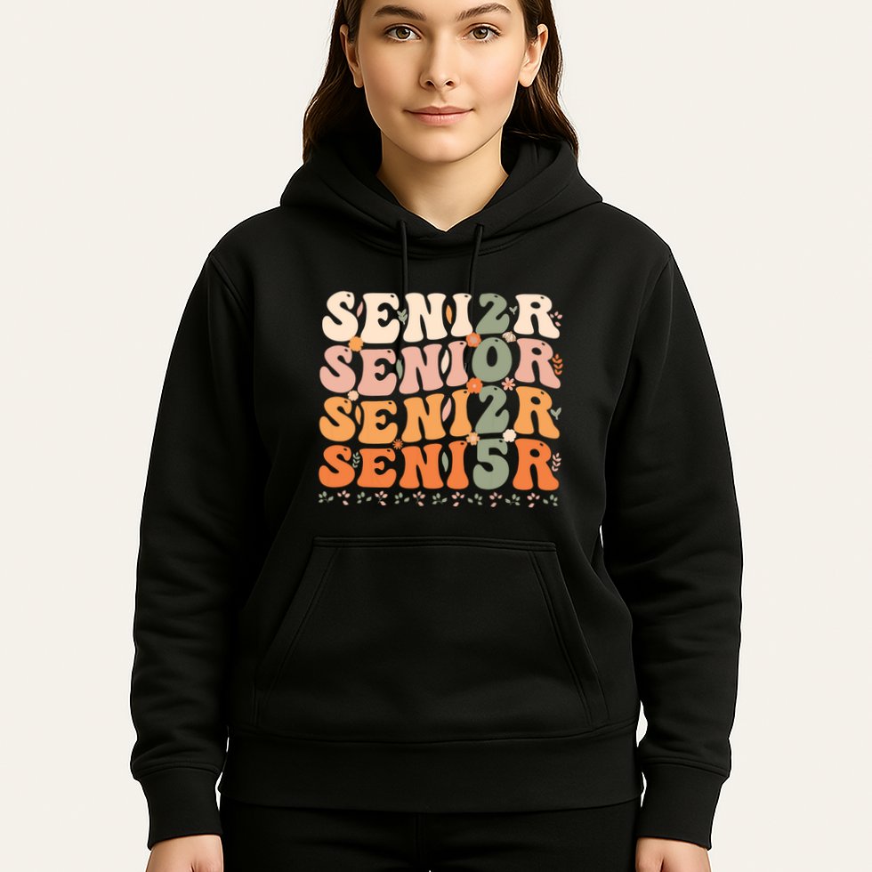 Senior 2025 Class Of 2025 Graduation 2025 Groovy Hoodie