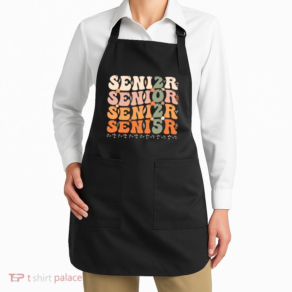 Senior 2025 Class Of 2025 Graduation 2025 Groovy Apron