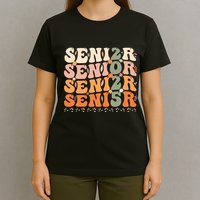 Senior 2025 Class Of 2025 Graduation 2025 Groovy T-Shirt