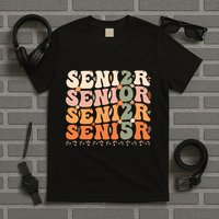 Senior 2025 Class Of 2025 Graduation 2025 Groovy T-Shirt