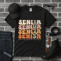 Senior 2025 Class Of 2025 Graduation 2025 Groovy Tall T-Shirt