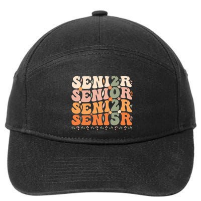 Senior 2025 Class Of 2025 Graduation 2025 Groovy 7-Panel Snapback Hat