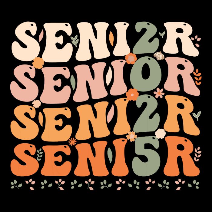 Senior 2025 Class Of 2025 Graduation 2025 Groovy Drawstring Bag