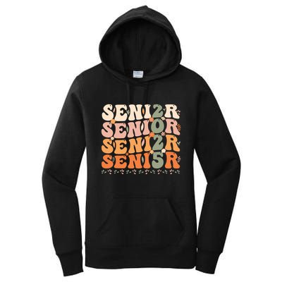 Senior 2025 Class Of 2025 Graduation 2025 Groovy Women's Pullover Hoodie