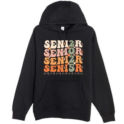 Senior 2025 Class Of 2025 Graduation 2025 Groovy Premium Pullover Hoodie