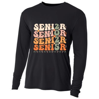 Senior 2025 Class Of 2025 Graduation 2025 Groovy Cooling Performance Long Sleeve Crew