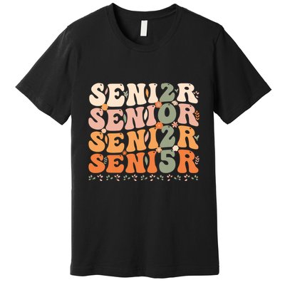 Senior 2025 Class Of 2025 Graduation 2025 Groovy Premium T-Shirt