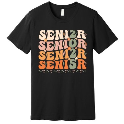 Senior 2025 Class Of 2025 Graduation 2025 Groovy Premium T-Shirt