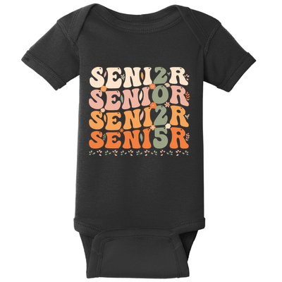 Senior 2025 Class Of 2025 Graduation 2025 Groovy Baby Bodysuit