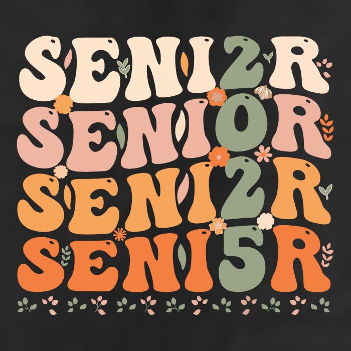 Senior 2025 Class Of 2025 Graduation 2025 Groovy Golf Towel