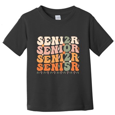Senior 2025 Class Of 2025 Graduation 2025 Groovy Toddler T-Shirt