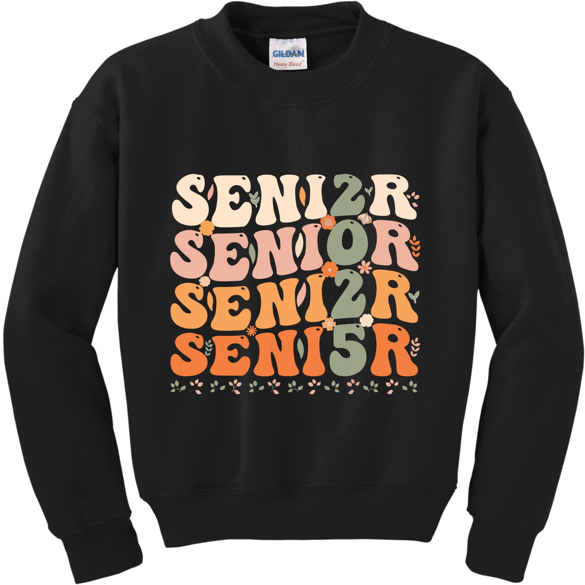 Senior 2025 Class Of 2025 Graduation 2025 Groovy Kids Sweatshirt