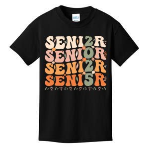 Senior 2025 Class Of 2025 Graduation 2025 Groovy Kids T-Shirt