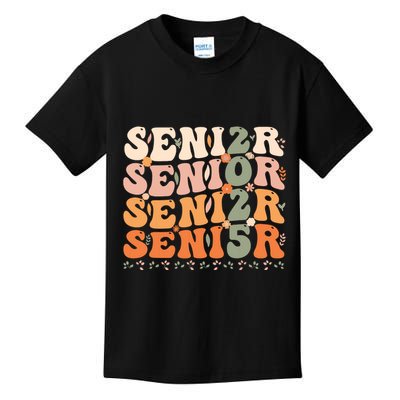 Senior 2025 Class Of 2025 Graduation 2025 Groovy Kids T-Shirt