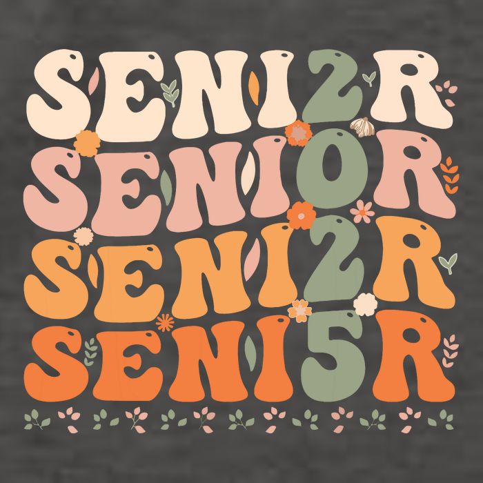 Senior 2025 Class Of 2025 Graduation 2025 Groovy Vector Backpack