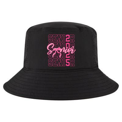 Senior 2025 Coquette Bow Class Of 2025 Back To School Cool Comfort Performance Bucket Hat