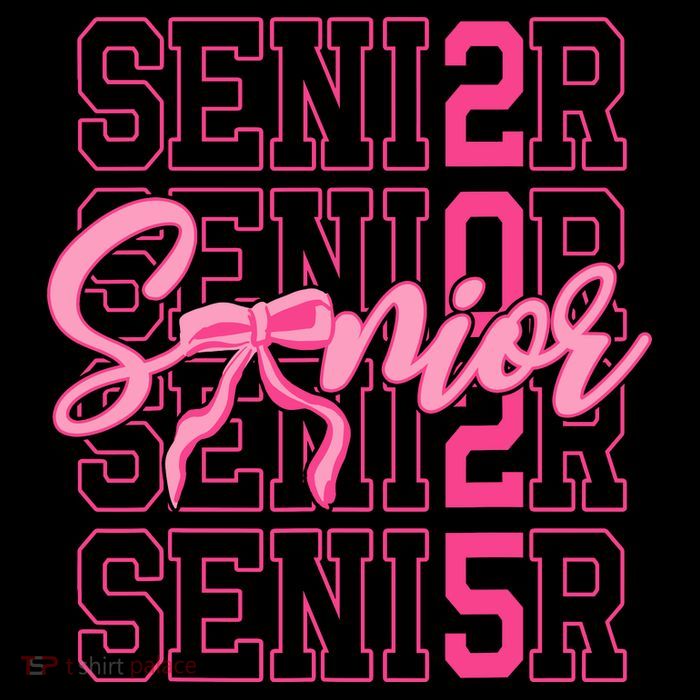 Senior 2025 Coquette Bow Class Of 2025 Back To School Sweatshirt