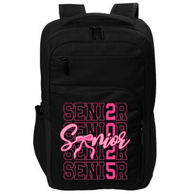 Senior 2025 Coquette Bow Class Of 2025 Back To School Impact Tech Backpack