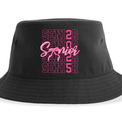 Senior 2025 Coquette Bow Class Of 2025 Back To School Sustainable Bucket Hat