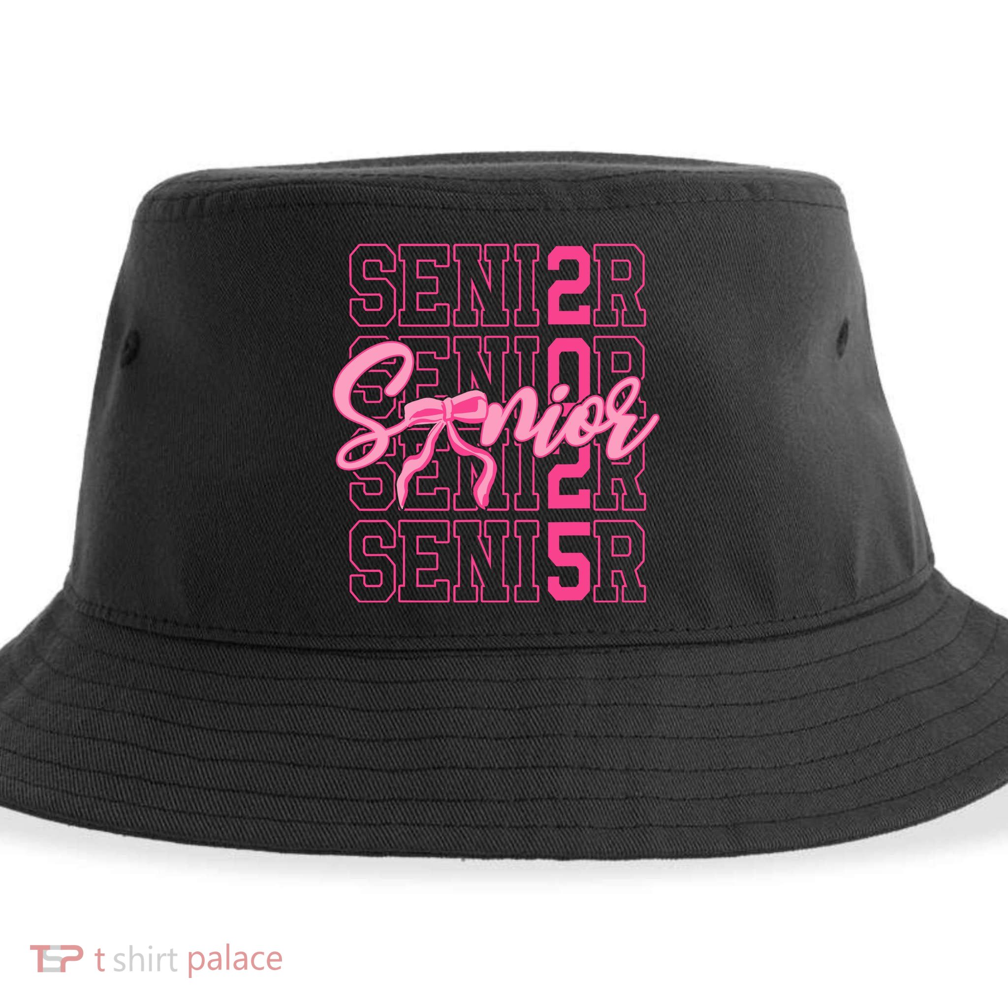 Senior 2025 Coquette Bow Class Of 2025 Back To School Sustainable Bucket Hat