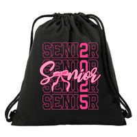 Senior 2025 Coquette Bow Class Of 2025 Back To School Drawstring Bag