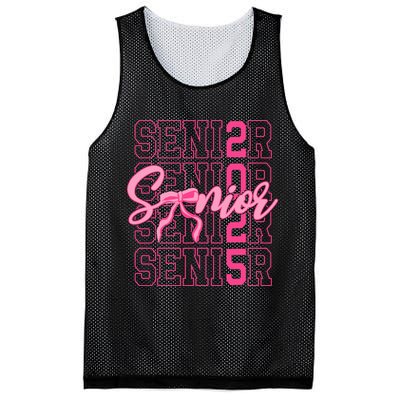 Senior 2025 Coquette Bow Class Of 2025 Back To School Mesh Reversible Basketball Jersey Tank