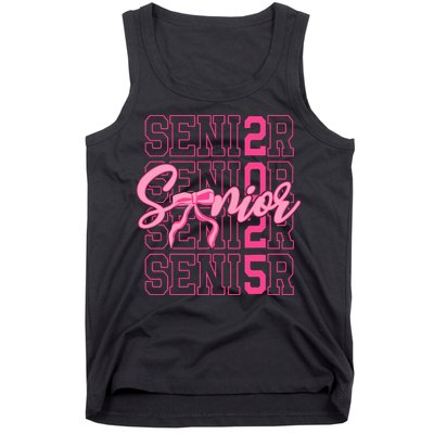 Senior 2025 Coquette Bow Class Of 2025 Back To School Tank Top