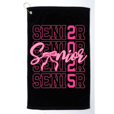 Senior 2025 Coquette Bow Class Of 2025 Back To School Golf Towel