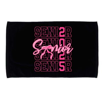 Senior 2025 Coquette Bow Class Of 2025 Back To School Microfiber Hand Towel