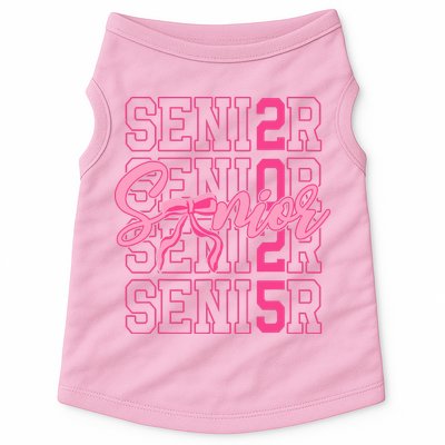 Senior 2025 Coquette Bow Class Of 2025 Back To School Doggie Tank