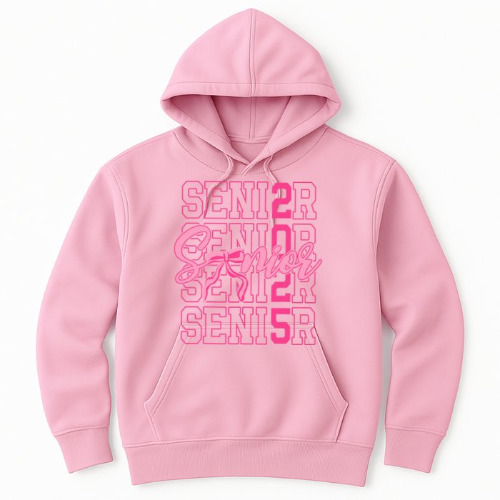 Senior 2025 Coquette Bow Class Of 2025 Back To School Hoodie