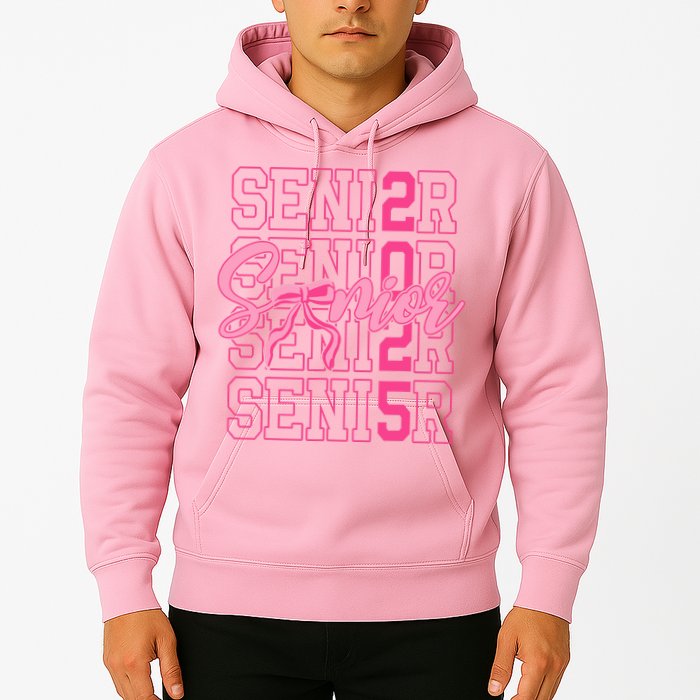 Senior 2025 Coquette Bow Class Of 2025 Back To School Hoodie