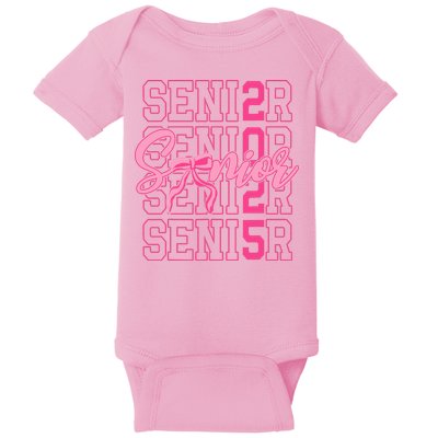 Senior 2025 Coquette Bow Class Of 2025 Back To School Baby Bodysuit